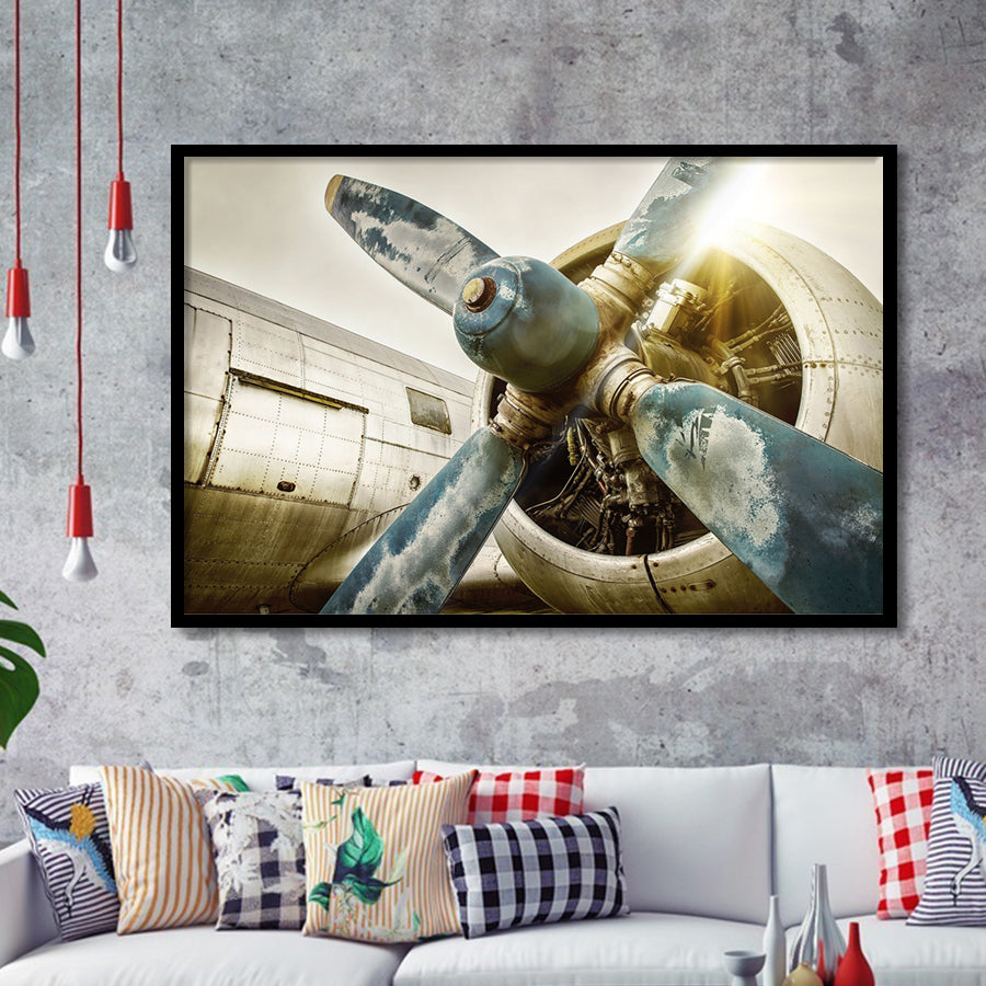 Aircraft Propeller Framed Art Prints Wall Decor - Painting Prints, Framed Picture, Home Decor