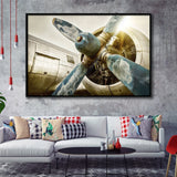 Aircraft Propeller Framed Canvas Prints Wall Art Decor - Paiting Canvas, Art Prints, Floating Frame