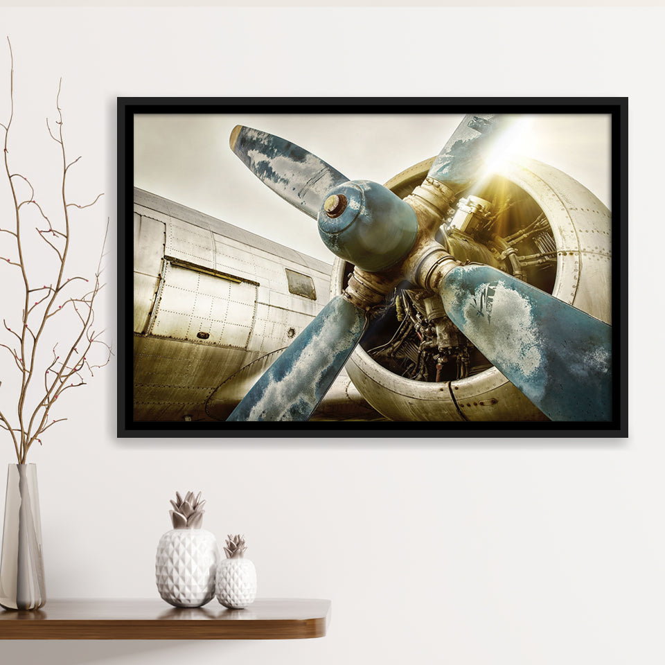 Aircraft Propeller Framed Canvas Prints Wall Art Decor - Paiting Canvas, Art Prints, Floating Frame