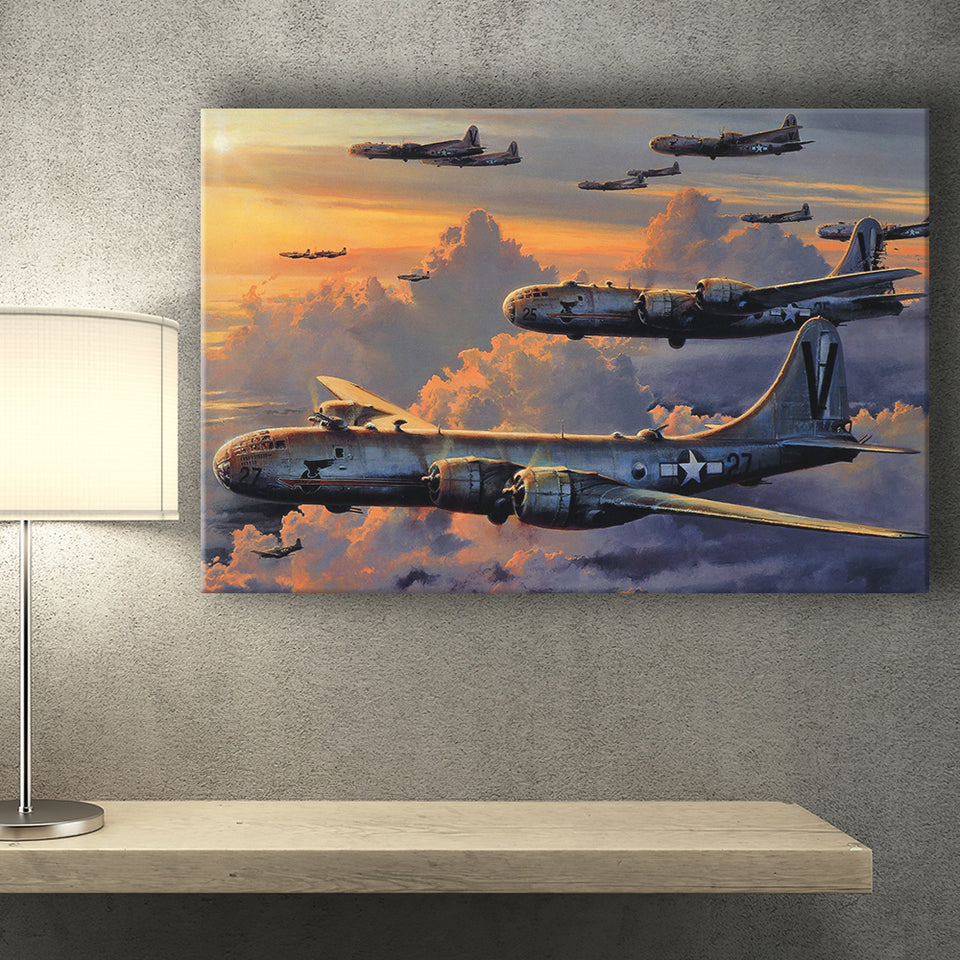 Aircraft Tin Signboeing B 29 Superfortress Canvas Prints Wall Art Decor - Painting Canvas, Art Prints, Ready to Hang