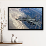 Aircraftfighter Jet Canvas Airplan Framed Canvas Prints Wall Art Decor - Painting Canvas, Black Framed Picture