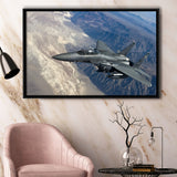 Aircraftfighter Jet Canvas Airplan Framed Canvas Prints Wall Art Decor - Painting Canvas, Black Framed Picture