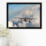 Aircraft F35 Canvas Framed Canvas Prints Wall Art Decor - Painting Canvas, Black Framed Picture