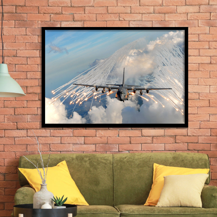 Aircraft F35 Canvas Framed Art Prints Wall Decor - Painting Art, Framed Picture, Ready to Hang