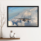 Aircraft F35 Canvas Framed Canvas Prints Wall Art Decor - Painting Canvas, Black Framed Picture