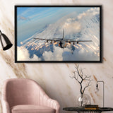Aircraft F35 Canvas Framed Canvas Prints Wall Art Decor - Painting Canvas, Black Framed Picture