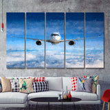 Airline Passenger Original Art for Office 5 Piece B Canvas Prints Wall Art Decor - Painting Canvas, Multi Panels