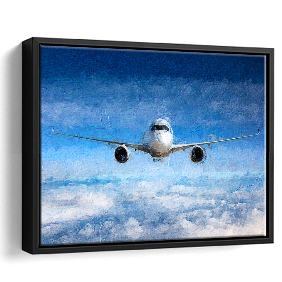Airline Passenger Original Art for Office Framed Canvas Prints Wall Ar