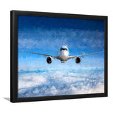 Airline Passenger Original Art for Office Framed Art Prints Wall Decor - Painting Prints, Framed Picture, Home Decor