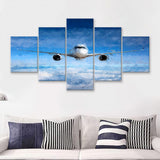 Airline Passenger Original Art for Office 5 Piece Canvas Prints Wall Art Decor - Painting Canvas, Multi Panels