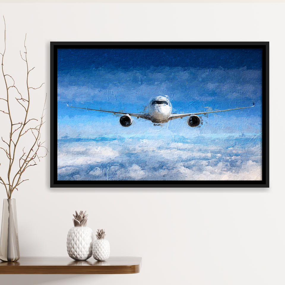 Airline Passenger Original Art for Office Framed Canvas Prints Wall Art Decor - Paiting Canvas, Art Prints, Floating Frame