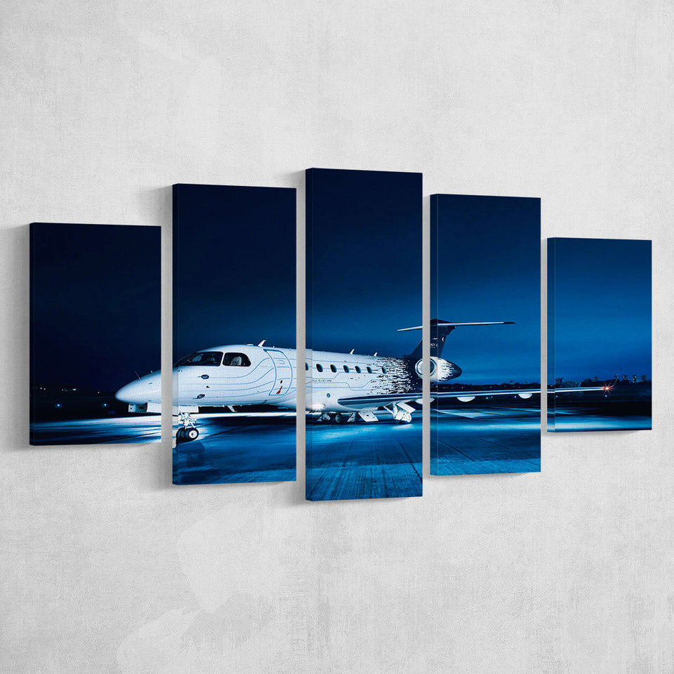 Airplane Art 5 Piece Canvas Prints Wall Art Decor, Multi Panels, Mixed Canvas