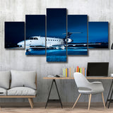 Airplane Art 5 Piece Canvas Prints Wall Art Decor, Multi Panels, Mixed Canvas