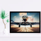 Airplane Canvas Art Airplane Retro Photo Airplane Framed Art Prints Wall Decor - Painting Art, Framed Picture, Ready to Hang