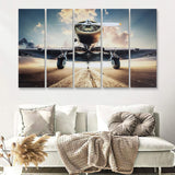 Airplane Canvas Art Airplane Retro Photo Airplane 5 Piece B Canvas Prints Wall Art Decor - Painting Canvas, Multi Panels