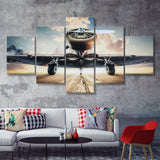 Airplane Canvas Art Airplane Retro Photo Airplane 5 Piece Canvas Prints Wall Art Decor - Painting Canvas, Multi Panels