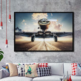 Airplane Canvas Art Airplane Retro Photo Airplane Framed Art Prints Wall Decor - Painting Art, Framed Picture, Ready to Hang