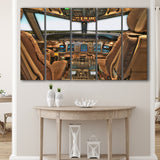 Airplane Cockpit, Aircraft Cockpit Photo 5 Panels B,Large Canvas,Canvas Prints Wall Art Home Decor