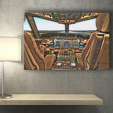 Airplane Cockpit, Aircraft Cockpit Photo Canvas Prints Wall Art Home Decor - Painting Canvas, Ready to hang