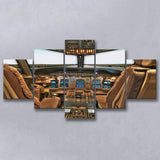 Airplane Cockpit, Aircraft Cockpit Photo Multi Panels,Canvas Prints Wall Art Home Decor