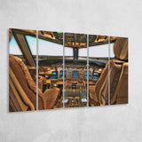 Airplane Cockpit, Aircraft Cockpit Photo 5 Panels B,Large Canvas,Canvas Prints Wall Art Home Decor
