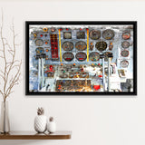Airplane Cockpit, Aircraft Wall Art, Inside Airplane Print, Framed Canvas Prints Wall Art Home Decor,Floating Frame, Ready to Hang