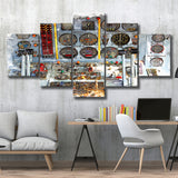 Airplane Cockpit, Aircraft Wall Art, Inside Airplane Print, Multi Panels, 5 Pieces, Canvas Prints Wall Art Home Decor