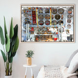Airplane Cockpit, Aircraft Wall Art, Inside Airplane Print, Framed Canvas Prints Wall Art Home Decor,Floating Frame, Ready to Hang