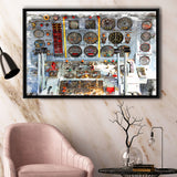 Airplane Cockpit Framed Canvas Prints Wall Art Decor - Painting Canvas, Framed Picture, Home Decor