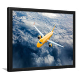 Airplane Fly Through Clouds Framed Art Prints Wall Decor - Painting Art, Framed Picture, Ready to Hang