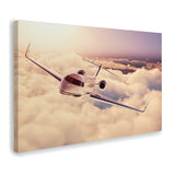 Airplane Flying Over Clouds Canvas Wall Art - Canvas Prints, Prints for Sale, Canvas Painting, Canvas On Sale