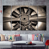 Airplane Propeller Stylish 5 Piece B Canvas Prints Wall Art Decor - Painting Canvas, Multi Panels