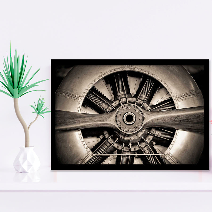 Airplane Propeller Stylish Framed Art Prints Wall Decor - Painting Prints, Framed Picture, Home Decor