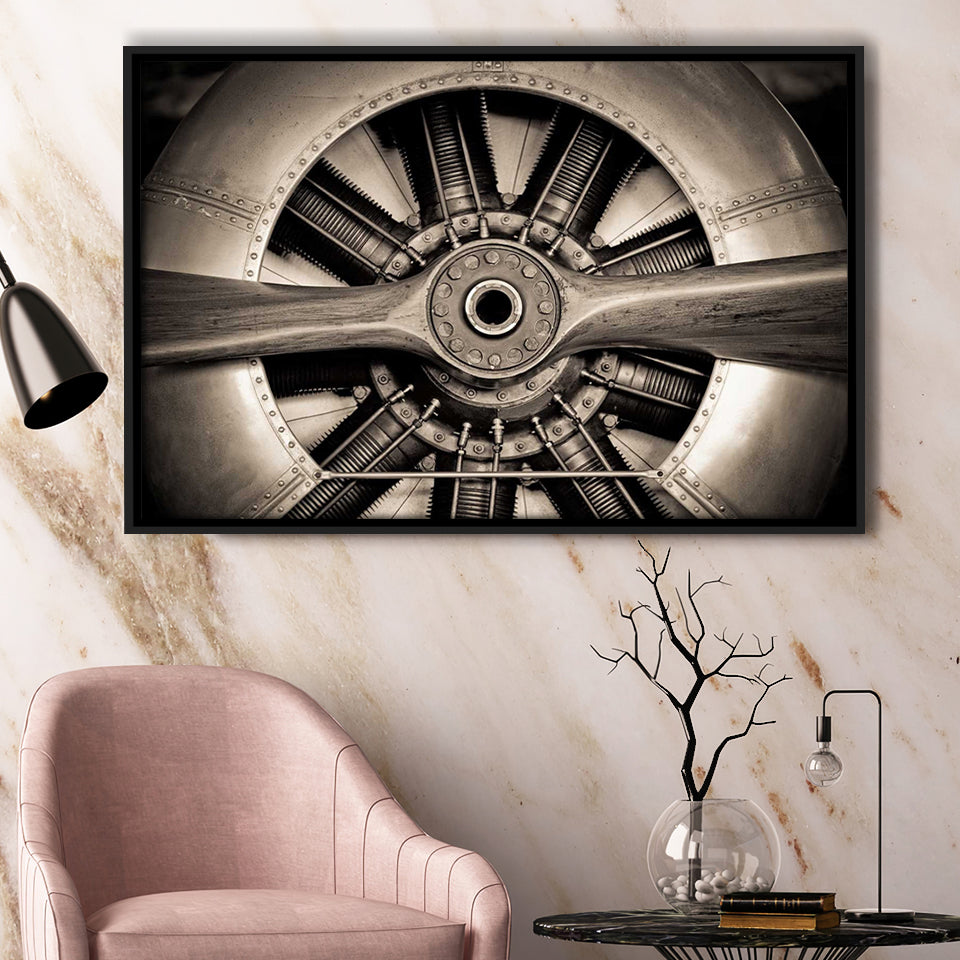 Airplane Propeller Stylish Framed Canvas Prints Wall Art Decor - Paiting Canvas, Art Prints, Floating Frame