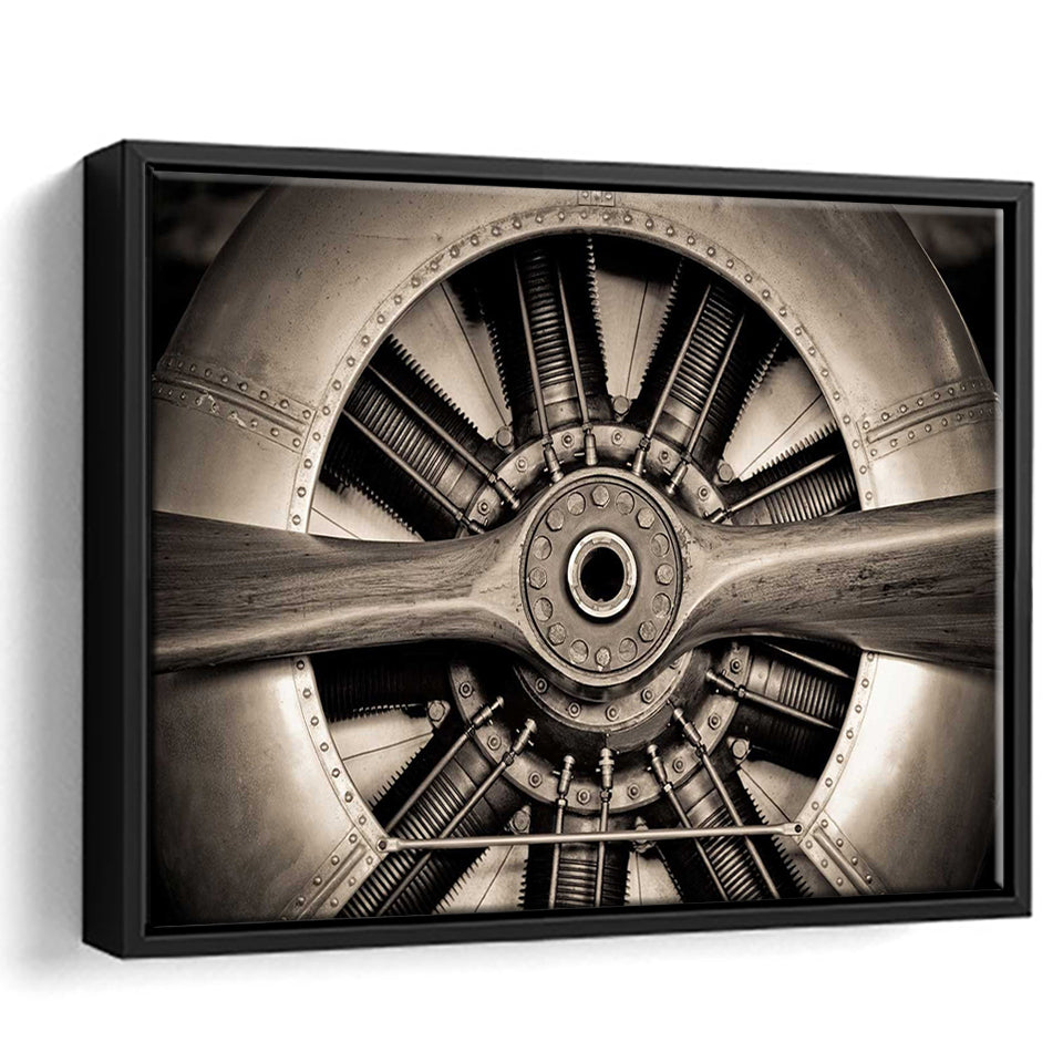 Airplane Propeller Stylish Framed Canvas Prints Wall Art Decor - Paiting Canvas, Art Prints, Floating Frame