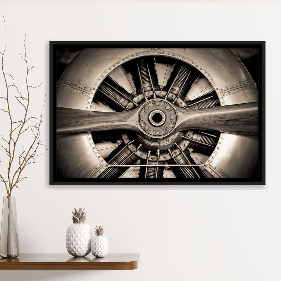 Airplane Propeller Stylish Framed Canvas Prints Wall Art Decor - Paiting Canvas, Art Prints, Floating Frame