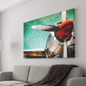 Airplane Propeller Canvas Aircraft Vintage Canvas Prints Wall Art Decor - Painting Canvas, Art Prints, Ready to Hang