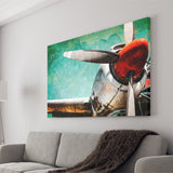 Airplane Propeller Canvas Aircraft Vintage Canvas Prints Wall Art Decor - Painting Canvas, Art Prints, Ready to Hang