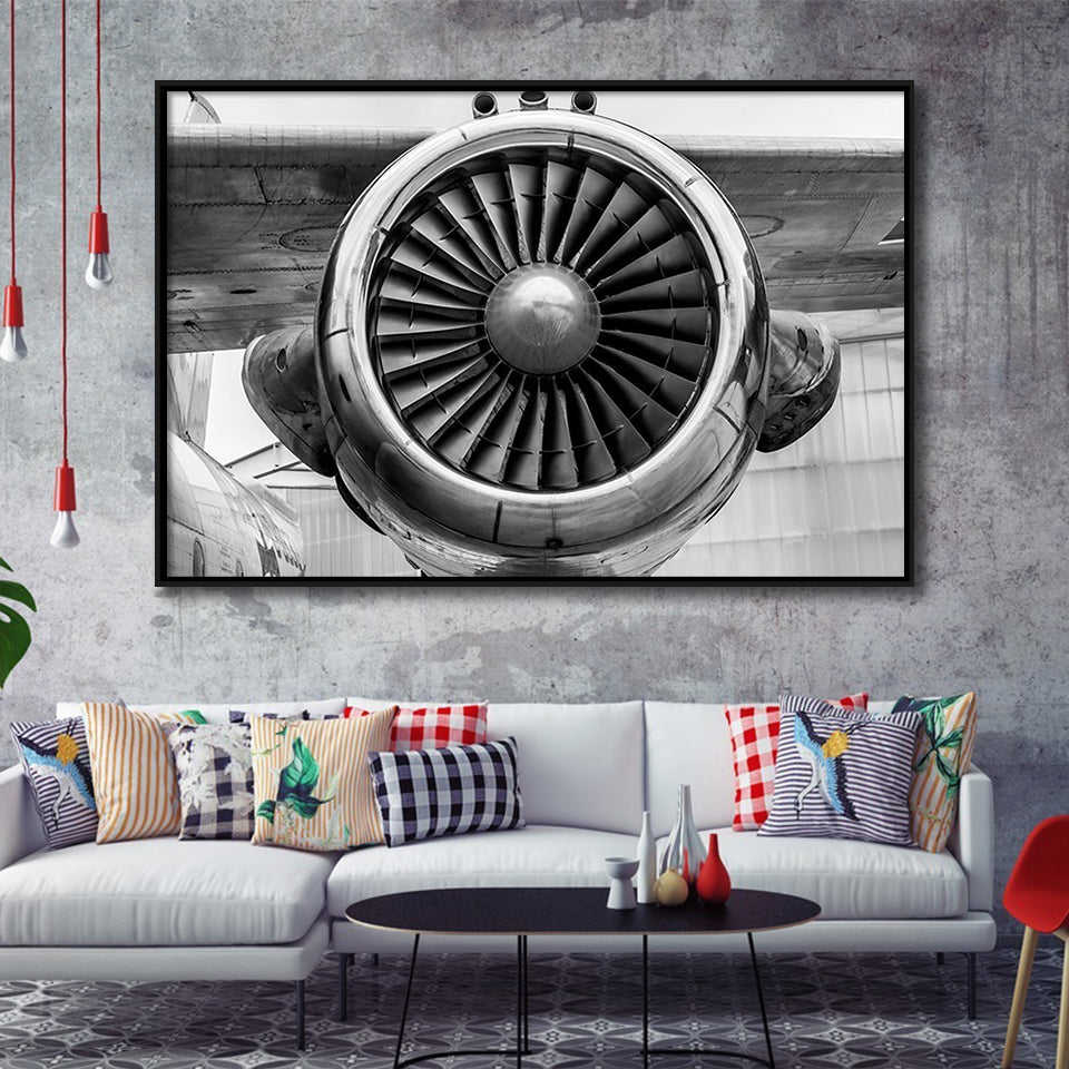 Airplane Wall Art Framed Canvas Prints Wall Art Decor, Framed Picture, Floating Frame
