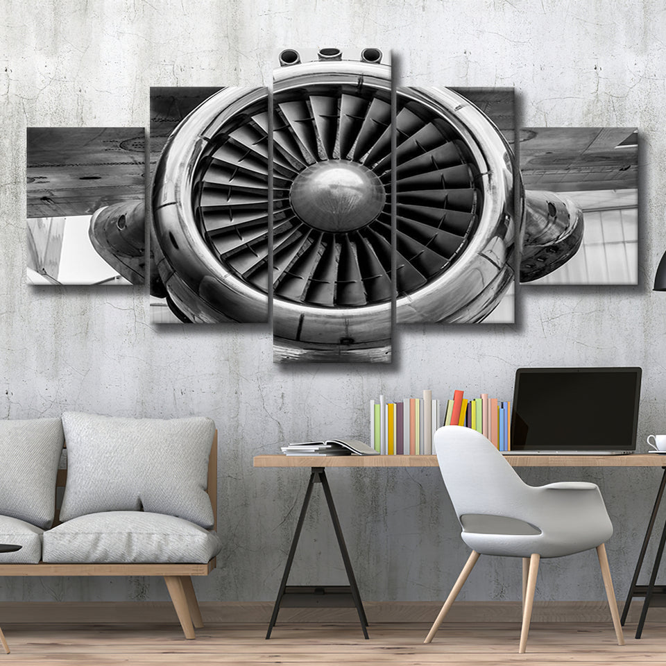 Airplane Wall Art 5 Piece Canvas Prints Wall Art Decor, Multi Panels, Mixed Canvas