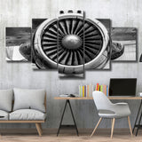 Airplane Wall Art 5 Piece Canvas Prints Wall Art Decor, Multi Panels, Mixed Canvas