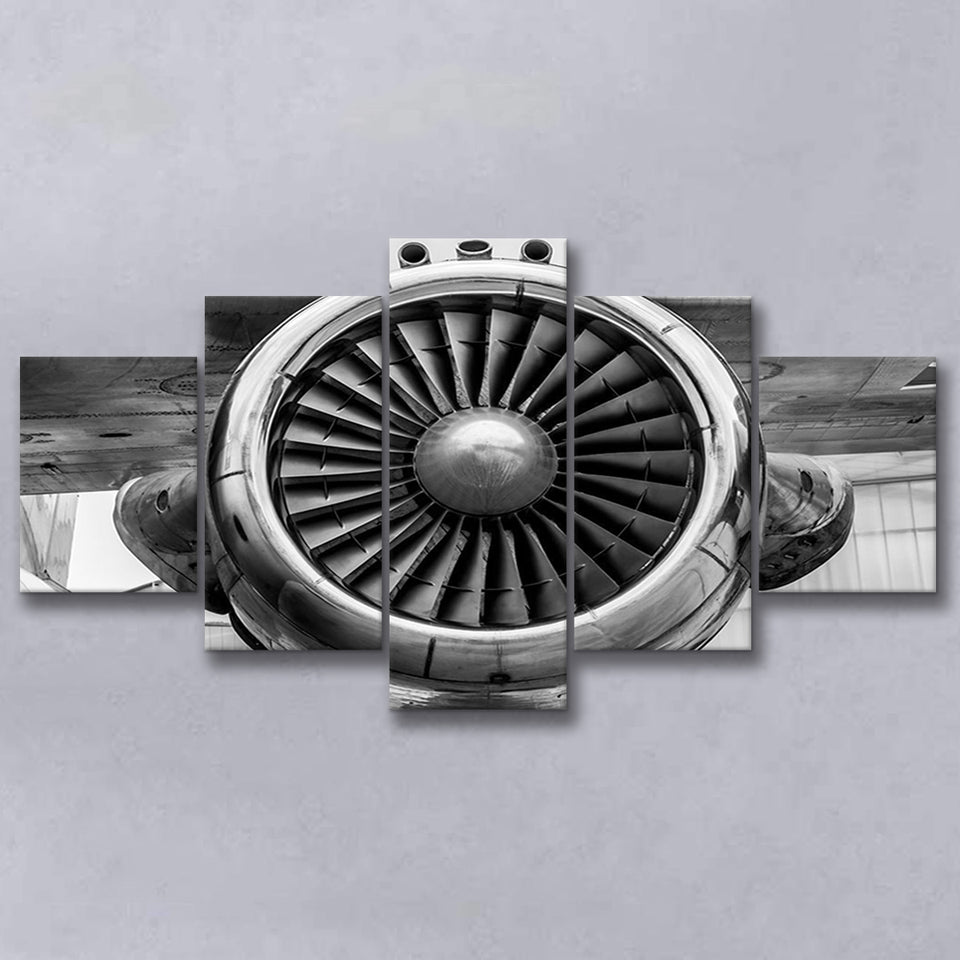 Airplane Wall Art 5 Piece Canvas Prints Wall Art Decor, Multi Panels, Mixed Canvas