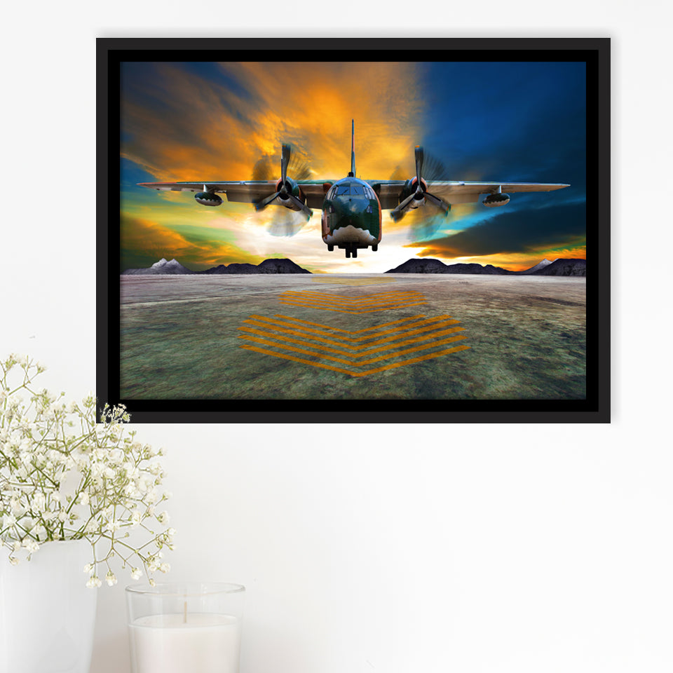 Airplane Wall Art Propeller Art Plane Framed Canvas Prints Wall Art Decor - Painting Canvas, Black Framed Picture