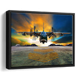 Airplane Wall Art Propeller Art Plane Framed Canvas Prints Wall Art Decor - Painting Canvas, Black Framed Picture
