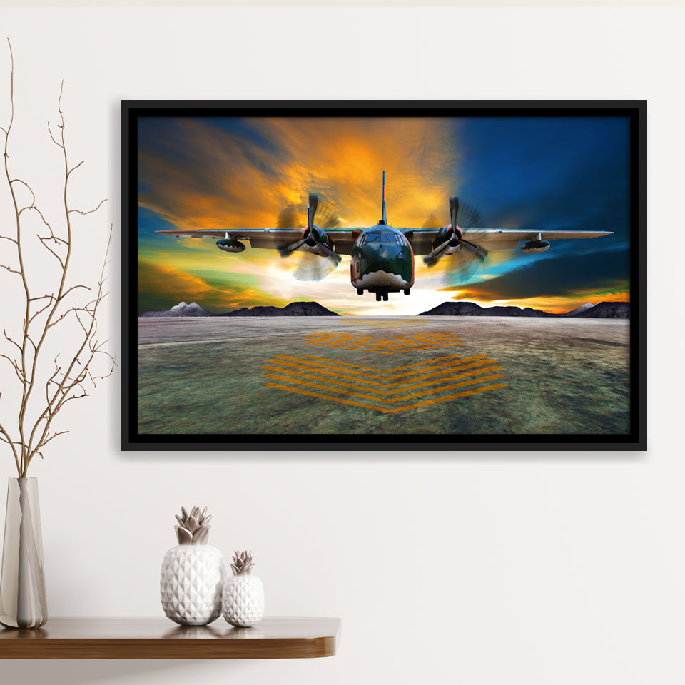 Airplane Wall Art Propeller Art Plane Framed Canvas Prints Wall Art Decor - Painting Canvas, Black Framed Picture