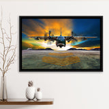 Airplane Wall Art Propeller Art Plane Framed Canvas Prints Wall Art Decor - Painting Canvas, Black Framed Picture