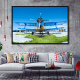 Airplanes Canvas Print Airplanes Wall Framed Canvas Prints Wall Art Decor - Painting Canvas, Black Framed Picture