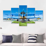 Airplanes Canvas Print Airplanes Wall 5 Piece Canvas Prints Wall Art Decor - Painting Canvas, Multi Panels
