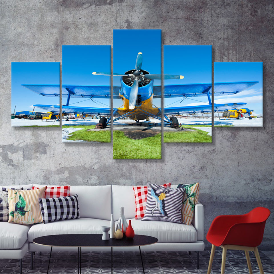 Airplanes Canvas Print Airplanes Wall 5 Piece Canvas Prints Wall Art Decor - Painting Canvas, Multi Panels