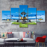 Airplanes Canvas Print Airplanes Wall 5 Piece Canvas Prints Wall Art Decor - Painting Canvas, Multi Panels